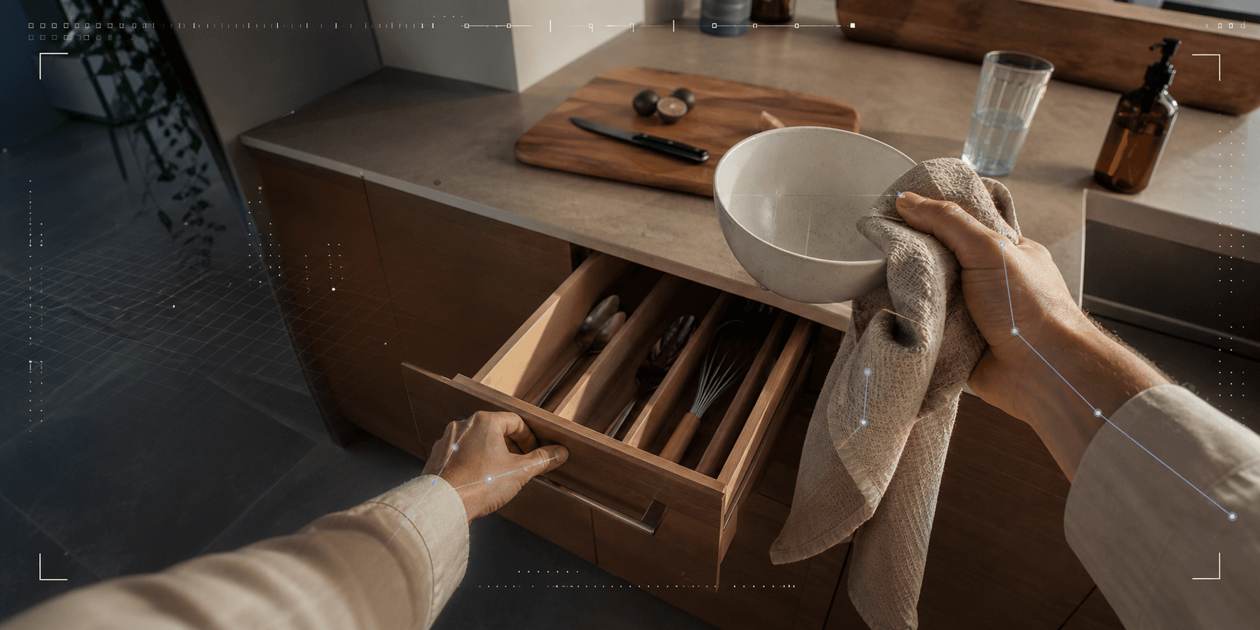 First-person kitchen task capture